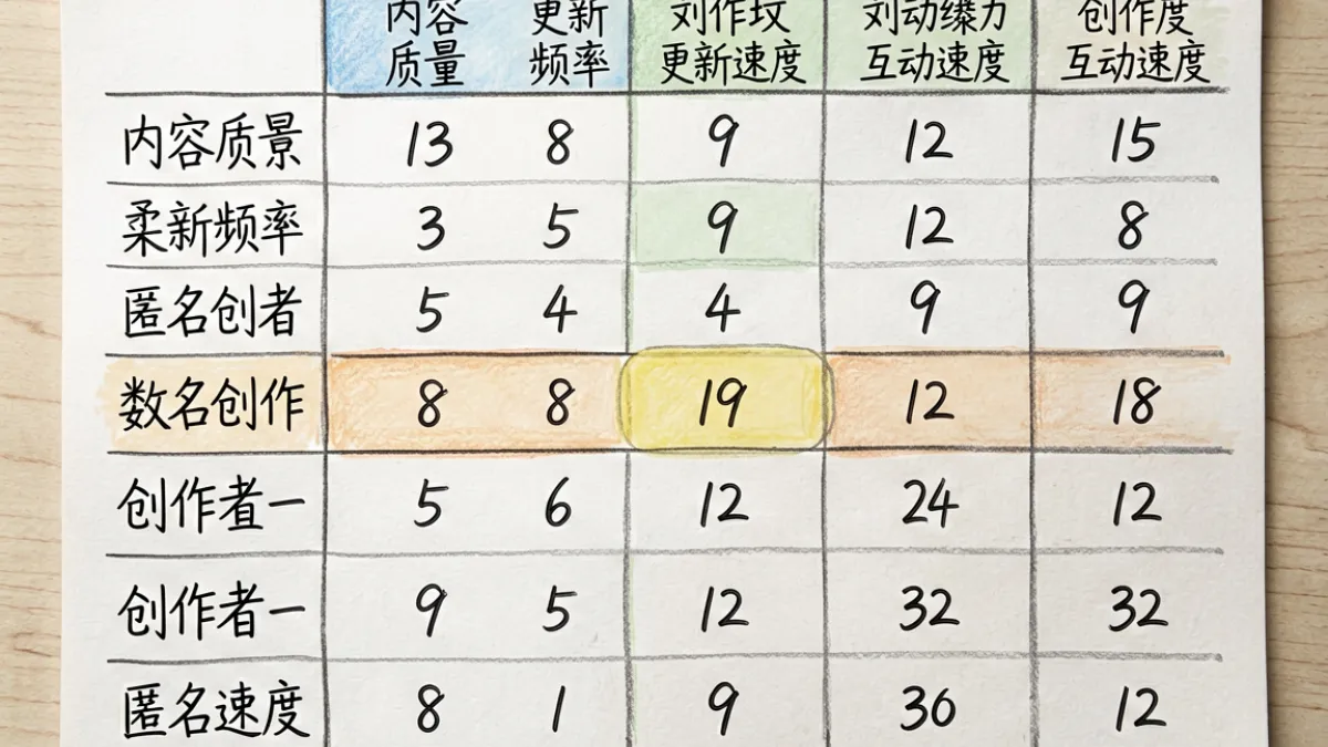 多位网友在横评帖子中对刘玥与同类创作者进行打分排名对比